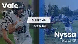 Matchup: Vale  vs. Nyssa  2018