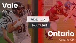 Matchup: Vale  vs. Ontario  2019
