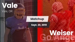 Matchup: Vale  vs. Weiser  2019