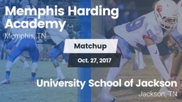 Matchup: Memphis Harding vs. University School of Jackson 2017