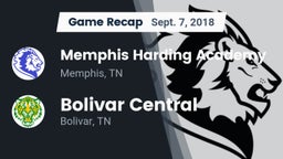 Recap: Memphis Harding Academy vs. Bolivar Central  2018
