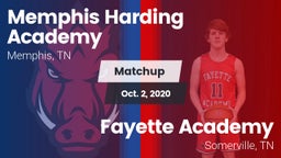 Matchup: Memphis Harding vs. Fayette Academy  2020