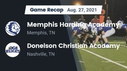 Recap: Memphis Harding Academy vs. Donelson Christian Academy  2021