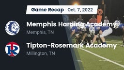 Recap: Memphis Harding Academy vs. Tipton-Rosemark Academy  2022