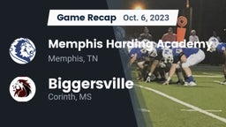 Recap: Memphis Harding Academy vs. Biggersville  2023