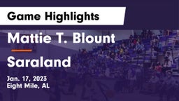 Mattie T. Blount  vs Saraland  Game Highlights - Jan. 17, 2023