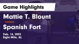Mattie T. Blount  vs Spanish Fort  Game Highlights - Feb. 14, 2023
