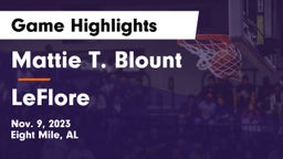 Mattie T. Blount  vs LeFlore  Game Highlights - Nov. 9, 2023