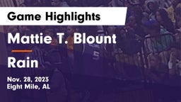 Mattie T. Blount  vs Rain  Game Highlights - Nov. 28, 2023