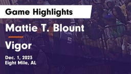 Mattie T. Blount  vs Vigor  Game Highlights - Dec. 1, 2023