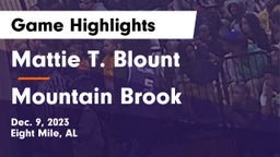 Mattie T. Blount  vs Mountain Brook  Game Highlights - Dec. 9, 2023