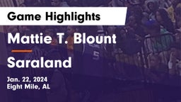 Mattie T. Blount  vs Saraland  Game Highlights - Jan. 22, 2024
