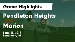 Pendleton Heights  vs Marion Game Highlights - Sept. 10, 2019