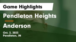 Pendleton Heights  vs Anderson Game Highlights - Oct. 2, 2023