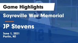 Sayreville War Memorial  vs JP Stevens  Game Highlights - June 1, 2021