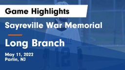 Sayreville War Memorial  vs Long Branch  Game Highlights - May 11, 2022