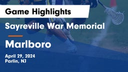 Sayreville War Memorial  vs Marlboro  Game Highlights - April 29, 2024