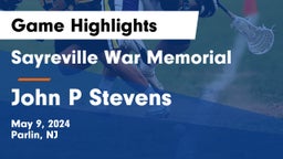 Sayreville War Memorial  vs John P Stevens  Game Highlights - May 9, 2024