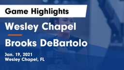 Wesley Chapel  vs Brooks DeBartolo Game Highlights - Jan. 19, 2021