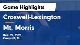 Croswell-Lexington  vs Mt. Morris  Game Highlights - Dec. 20, 2023