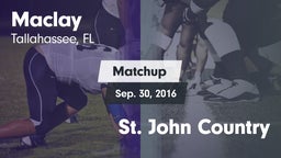 Matchup: Maclay  vs. St. John Country 2016