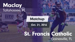 Matchup: Maclay  vs. St. Francis Catholic  2016