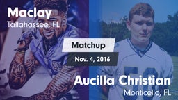 Matchup: Maclay  vs. Aucilla Christian  2016