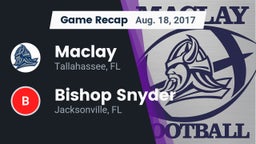 Recap: Maclay  vs. Bishop Snyder  2017