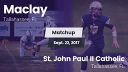 Matchup: Maclay  vs. St. John Paul II Catholic  2017