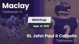 Matchup: Maclay  vs. St. John Paul II Catholic  2018