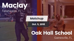Matchup: Maclay  vs. Oak Hall School 2018