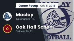 Recap: Maclay  vs. Oak Hall School 2018