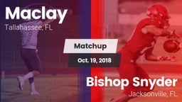 Matchup: Maclay  vs. Bishop Snyder  2018