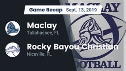 Recap: Maclay  vs. Rocky Bayou Christian  2019