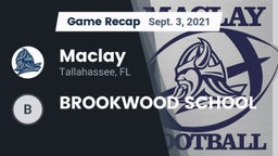 Recap: Maclay  vs. BROOKWOOD SCHOOL 2021