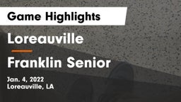 Loreauville  vs Franklin Senior  Game Highlights - Jan. 4, 2022