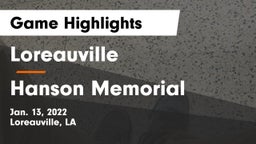 Loreauville  vs Hanson Memorial  Game Highlights - Jan. 13, 2022