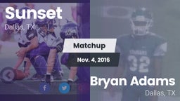 Matchup: Sunset  vs. Bryan Adams  2016