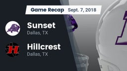 Recap: Sunset  vs. Hillcrest  2018