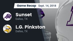 Recap: Sunset  vs. L.G. Pinkston  2018