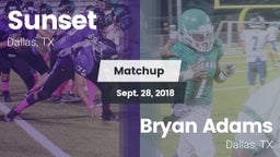Matchup: Sunset  vs. Bryan Adams  2018