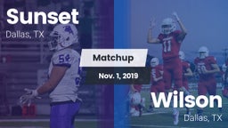 Matchup: Sunset  vs. Wilson  2019