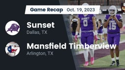 Recap: Sunset  vs. Mansfield Timberview  2023
