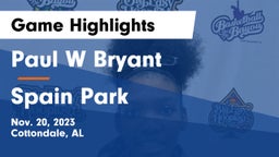 Paul W Bryant  vs Spain Park  Game Highlights - Nov. 20, 2023