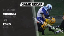 Recap: Virginia  vs. Esko  2016