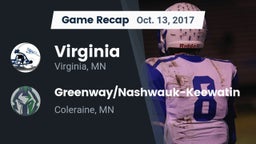 Recap: Virginia  vs. Greenway/Nashwauk-Keewatin  2017