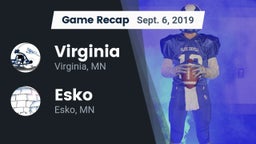 Recap: Virginia  vs. Esko  2019