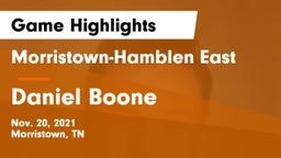 Morristown-Hamblen East  vs Daniel Boone  Game Highlights - Nov. 20, 2021