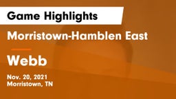 Morristown-Hamblen East  vs Webb  Game Highlights - Nov. 20, 2021