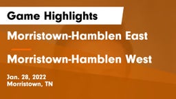 Morristown-Hamblen East  vs Morristown-Hamblen West  Game Highlights - Jan. 28, 2022